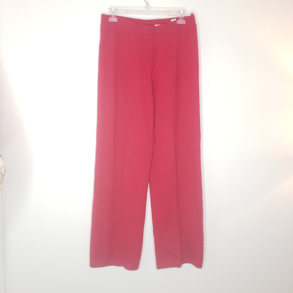 Vintage Lord & Taylor Two-Ply Cashmere Red Trousers Size Small